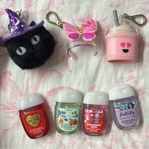 Bad and body works hand Sanitizers and Keychains set